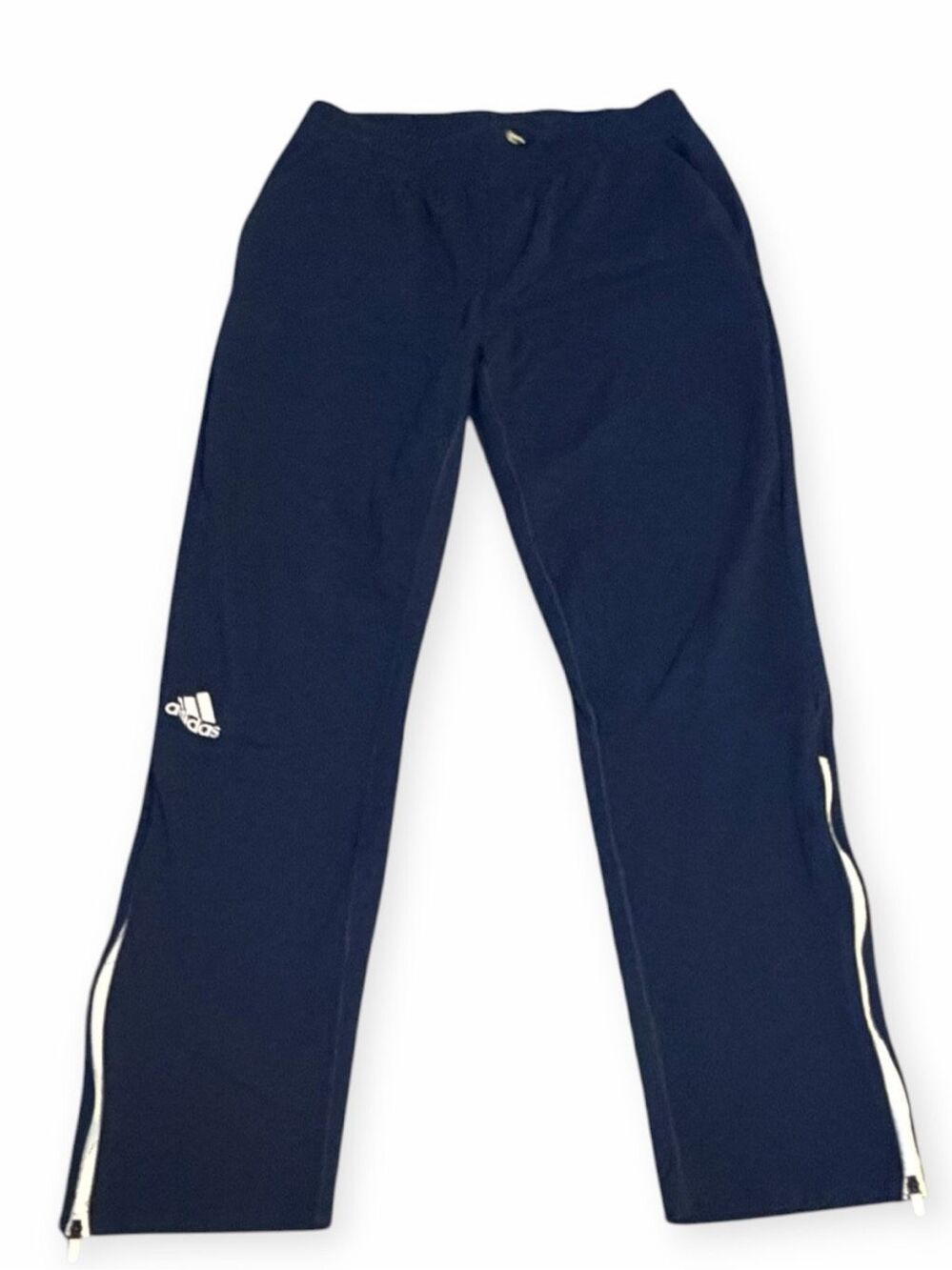 ADIDAS Squad Woven Pants Men’s Navy Blue White Ankle Zip Large Tall LT